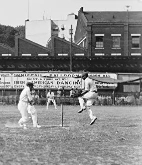 Don Bradman in Cricket Action