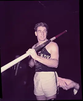 Don Bragg Holding a Pole