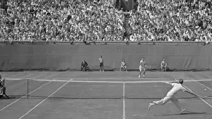 Queens Prints: Don Budge Chasing Down Ball