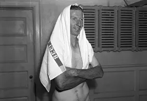 Don Budge Half Naked in Locker Room