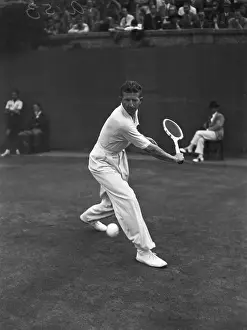 Don Budge Hitting Backhand