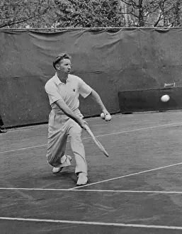 Don Budge Hitting Forehand Shot