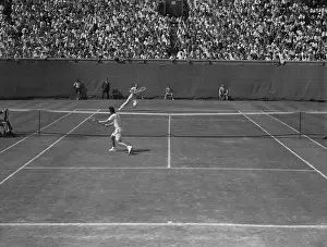 Queens Prints: Don Budge Playing Against Bobby Riggs