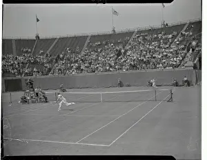 Queens Prints: Don Budge Playing Against Bill Tilden