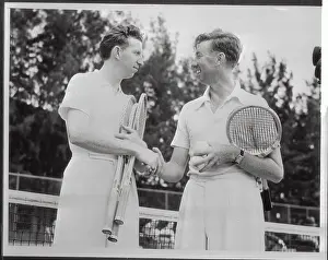 Similarity Prints: Don Budge Shaking Hands with Brother Lloyd