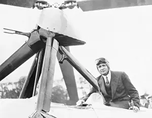 Don Juan La Cierva with His Autogyro Invention
