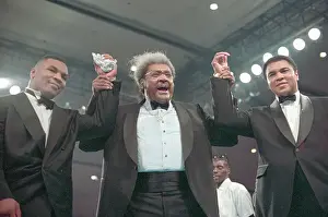 Don King Holding Hands with Mike Tyson and Muhammad Ali