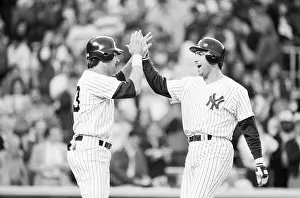 Congratulating Prints: Don Mattingly Slaps Jack Clark'S Hand