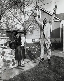 Yard Prints: Don Newcombe Leaping for Joy