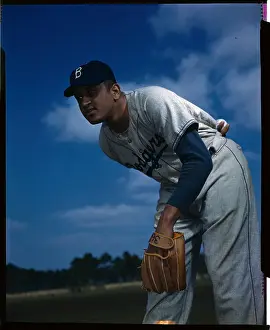 Don Newcombe in Pitching Position