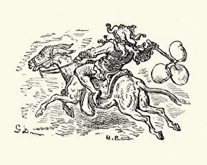 Hoofed Mammal Gallery: Don Quixote - The Fool on Sancho Panzas Donkey