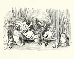 Images Dated 9th November 2017: Don Quixote getting into bed