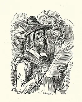 Images Dated 9th November 2017: Don Quixote - Writing in the ledger