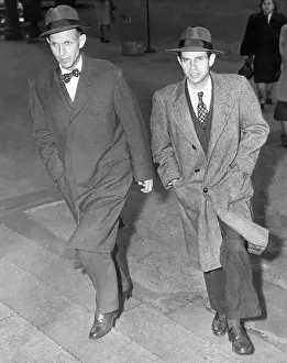 Perjury Prints: Donald and Alger Hiss Walking into Court