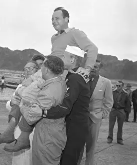 Donald Campbell Celebrating Victory