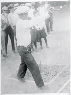 Donald Cooper in Horseshoe Throwing Position