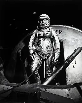 Slayton Prints: Donald Slayton In Spacesuit In Training