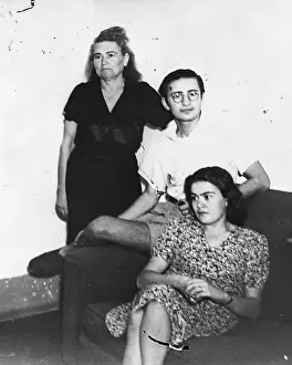 Donna Rachele Mussolini with Her Teenaged Children