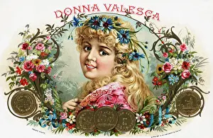 Donna Valesa Cigar Box Label W/Girl