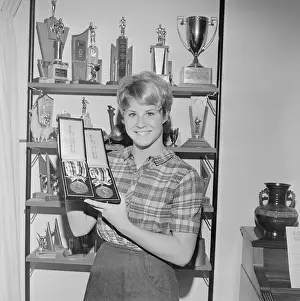Santa Clara Prints: Donna De Varona Showing Gold Medals