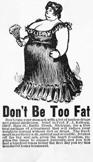 Long Prints: Don't Be Too Fat Kellogg Advertisement