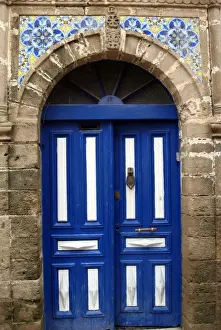 Essaouira Prints: Doorway, Essaouira, Morocco