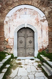 Doorway to the fourth century AD Rotunda of Galerius, a Roman monument