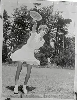 Doris Hart Playing Tennis