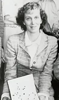 Molecule Prints: Dorothy Crowfoot-Hodgkin Displaying Image of a Molecule