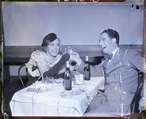 Champagne Prints: Dorothy Lee and Bert Wheeler Toasting