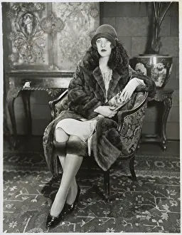 Dorothy Mackaill Wearing Fur Topped Stockings