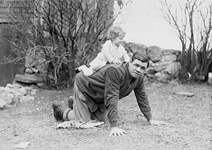 Fatherhood Prints: Dorothy Ruth Riding Babe Ruth's Back