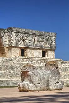 Jaguar Prints: Double-headed Jaguar and Palace of the Governor, Uxmal