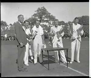 Chestnut Hill Prints: Doubles Champions Receiving Trophies