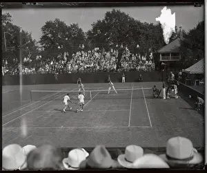 Doubles Tennis Action