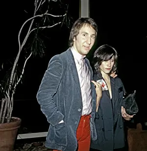 Prints of LOS ANGELES - 1979: Doug Fieger of the pop group The Knack with his girlfriend Abbe Beck attend a Bee Gees concert in 1979 in Los Angeles, California. (Photo by Michael Ochs Archives/Getty Images) A Visual Journey Through the Legendary Brothers’ Timeless Legacy: Doug And Abbe Beck