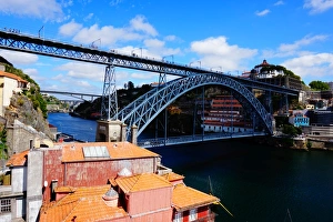 Images Dated 21st July 2015: Douro River, Bridge, Rooftops, Porto, Portugal