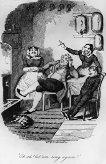 Prints of circa 1840: Servants sitting in front of a fire ignore a bell ringing from upstairs. The caption reads, Oh ah let em ring again A Master Illustrator’s Satirical Vision of 19th-Century Britain: Downstairs Rebellion