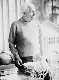 Dr. Albert Einstein Poses At Home