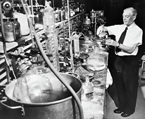 Researcher Prints: Dr. Casimer Funk in His Laboratory