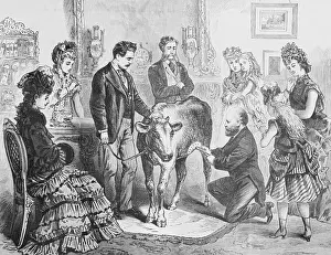 Dr. Chambon Working with Cow