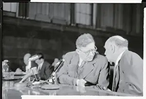 Dr. Harry Grundfest Sitting in Court with His Attorney