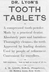 Tooth Prints: Dr. Lyon's Tooth Tablets