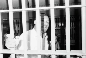 Prison Bars Prints: Dr. Martin Luther King in Jail Cell