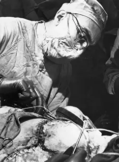 Rubber Gloves Prints: Dr. Michael E. DeBakey Implants an Artificial Heart
