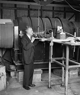 Dr Michelson Checking His Instruments