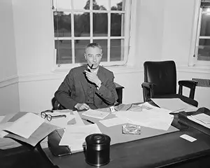 Dr. Oppenheimer Smoking At His Desk