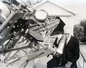 Measuring Prints: Dr. Pease With His Mega-Telescope