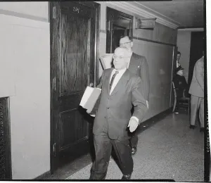 Samuel R Prints: Dr. S. R. Gerber Hurring Into the Courtroom at the Sam Sheppard Case