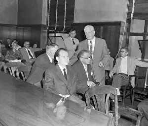 William J Prints: Dr Samuel Sheppard Sitting with Attorneys in Court